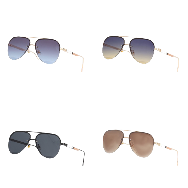 Trendy designer sunglasses women adumbral mens sunglasses designers frame pilot sunglasses man gold color stripe mirror legs zonnebril ga207