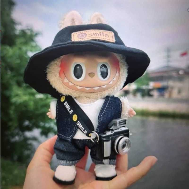 17cm Cute Mini Labubu Clothes Plush Hoodie Idol Dolls Jumpsuit Clothing Fans Overalls No Doll Accessories for Korea Kpop ExoT250307