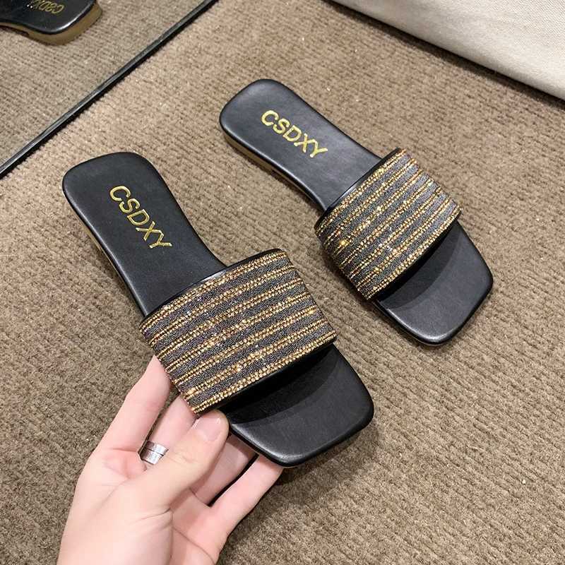 Luxury Brand Wens Slippers Flat Anti Slip Outdoor Open Toe Beach Wens Sandals Sexy Fi Design Slip Wens Shoes Y250306