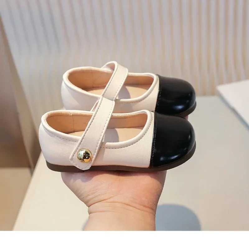 Girls Shoes Childrens Princess Small PU Leather Shoes 2024 Spring Autumn New Mary Jane Flats Baby Fragrant Dance FootwearT250306