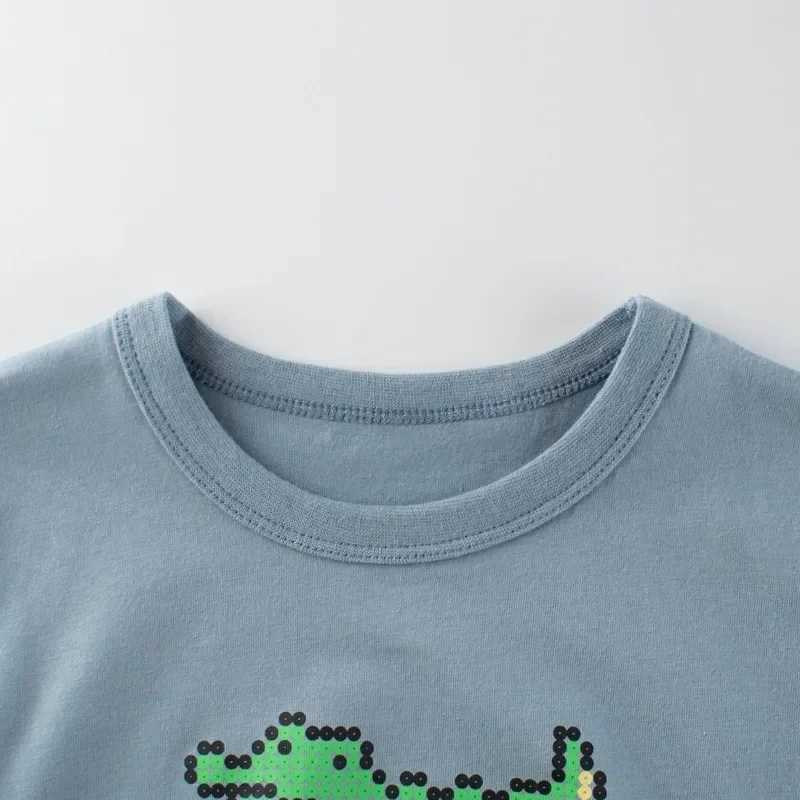 2025 Summer Brand New Boys Cartoon Tops Childrens T-Shirts Short Sleeve O-Neck Cotton Top Tees Kids Outfit 2 To 10 Years OldT250306