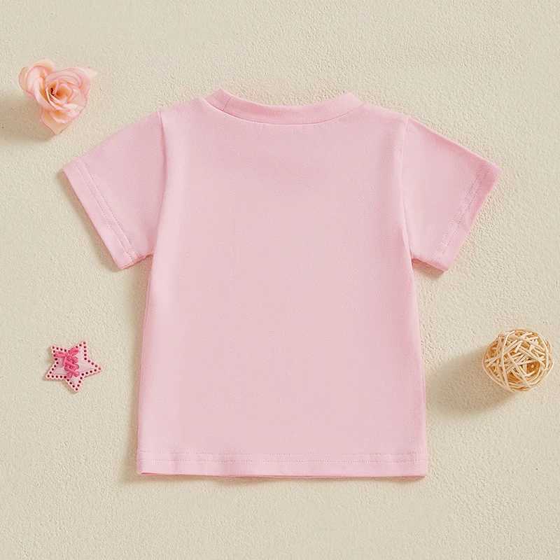 FOCUSNORM 0-3Y Infant Baby Girls Summer T Shirts Short Sleeve Bow Letter Embroidery Print Pullover Lovely Tops T250603