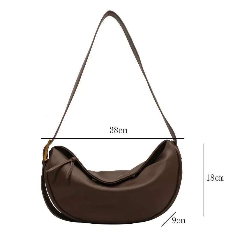 New Crossbody For Women Large Capacity Handbags Solid Soft Shoulder Bags Female Casual Travel Hobos Bag Vintage Sac