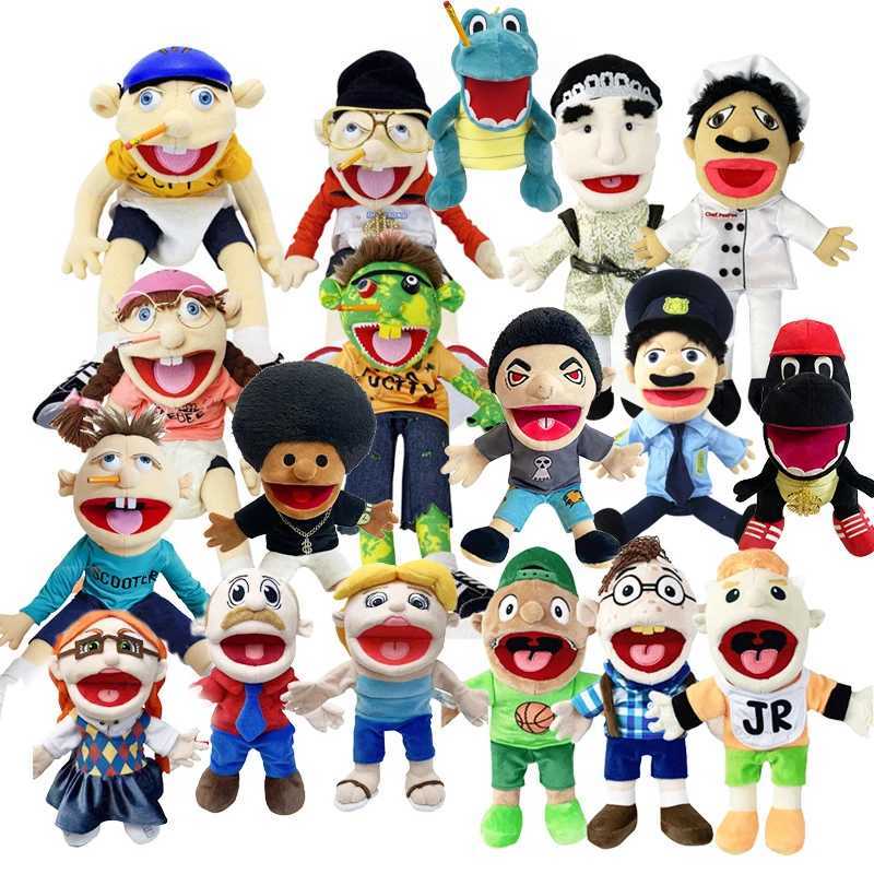 Jeffy Family Hand Puppet Pet Booger Feebee Rocker Zombie Mom and Dad Chef Price Police Junior Joseph Cody Penolope Open Mouth Muppet W250306
