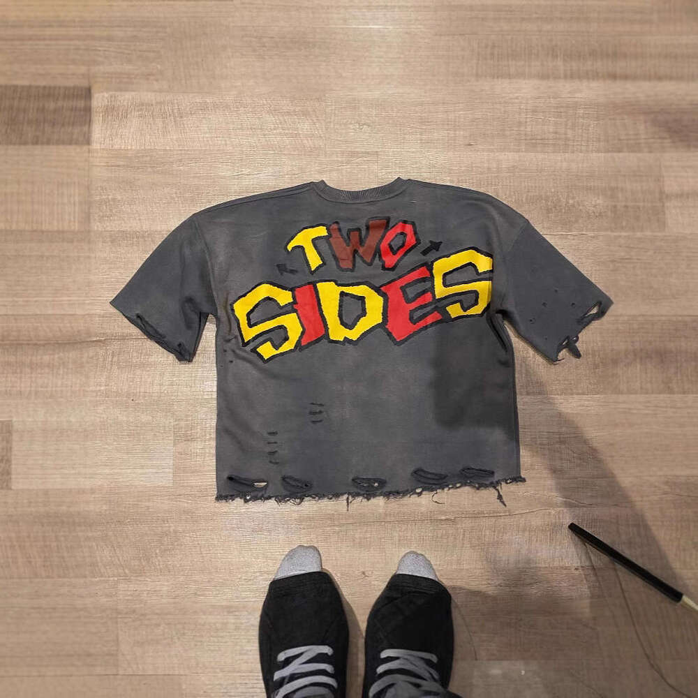 2025 Summer New American Hip Hop Unisex Personalized Piercing Fashion Trend Ins Loose Top T-shirt