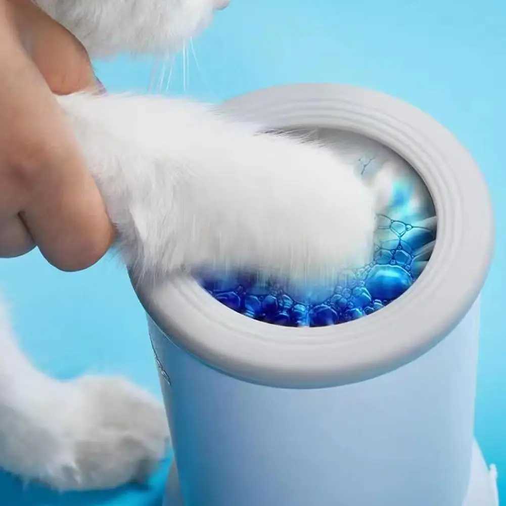 Automatic Dog Paw Washer Usb Rechargeable Pet Paw Cleaner Cup Remove Dust Dirt Silicone Dog Paw Cleaning Bucket Accessories M250306