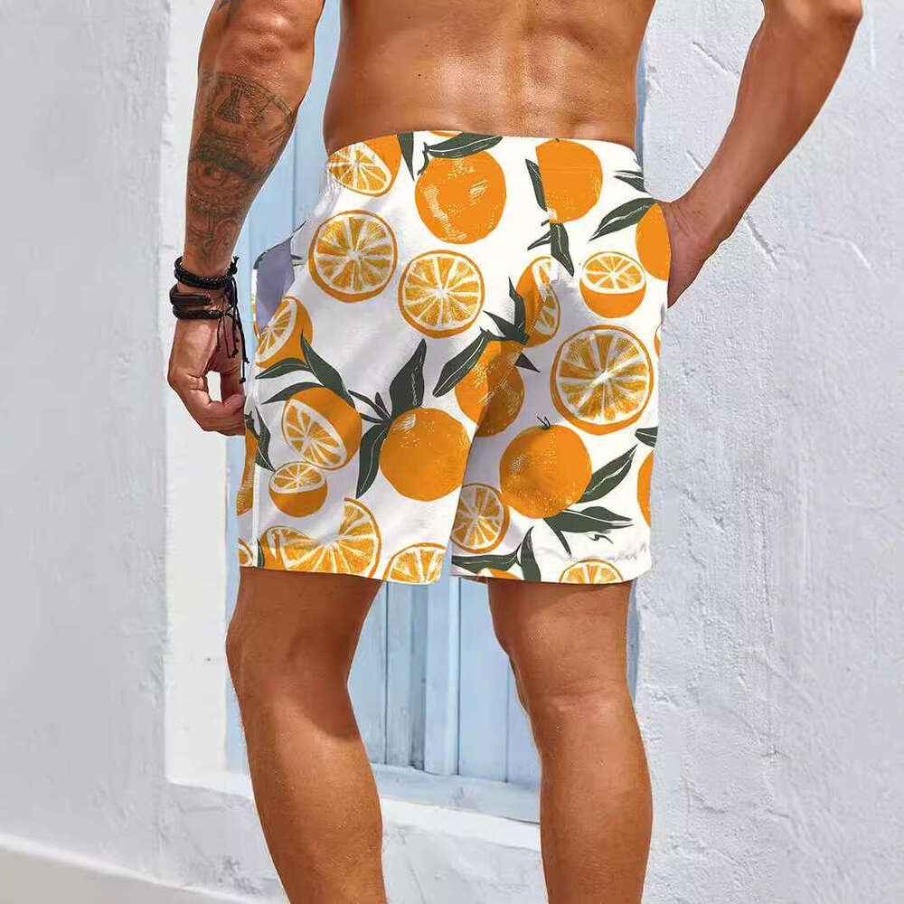 Men's Coconut Tree Hip Hop Style Pants Quick Drying Water Dripping Hawaii Beach 2025 New Casual Versatile Fashion Clothing