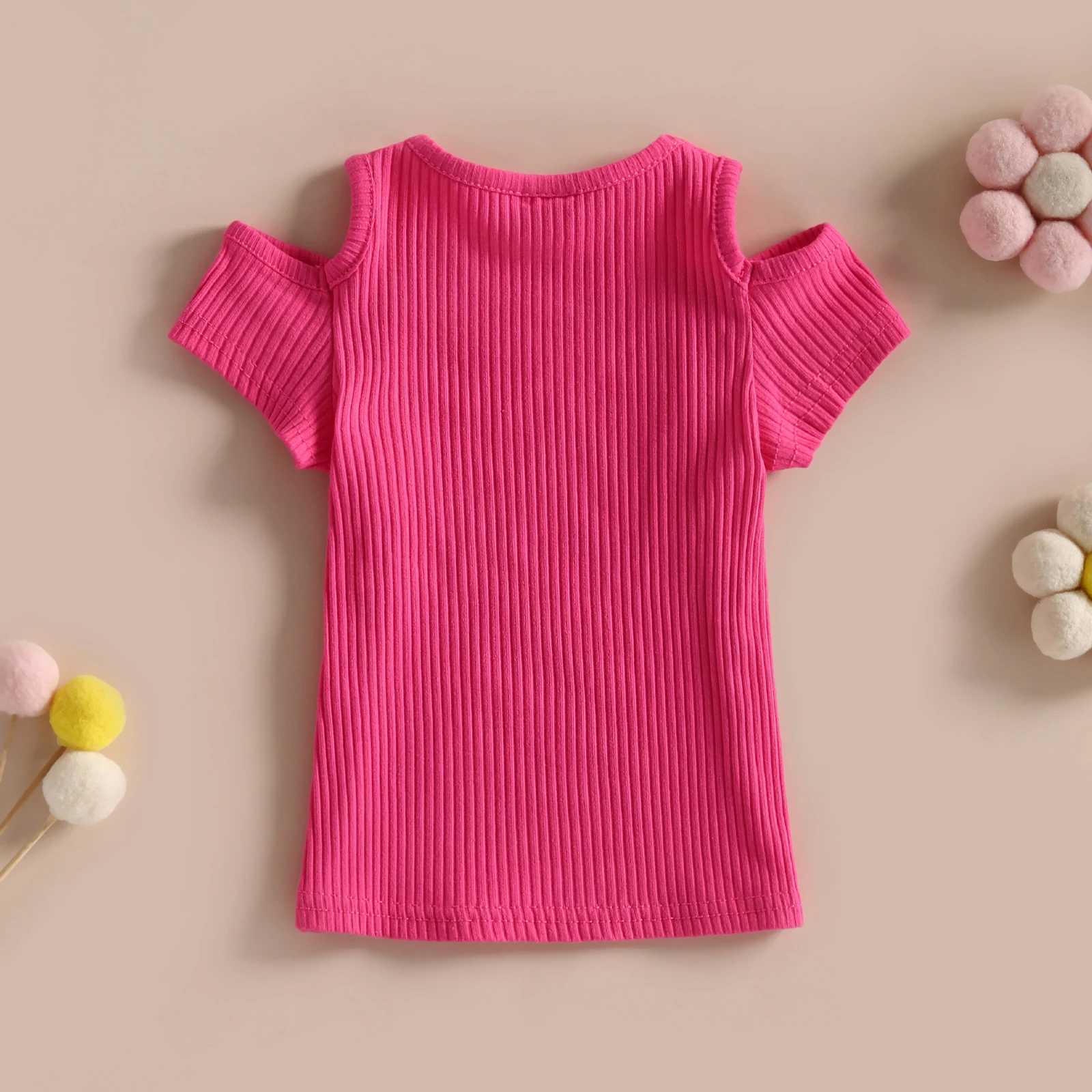 Pudcoco Kid Infant Shirts Short Sleeve Round Neck Knitting Street Party Casual Cutout Spring Summer Tops for Baby Girls 0-3TT250306