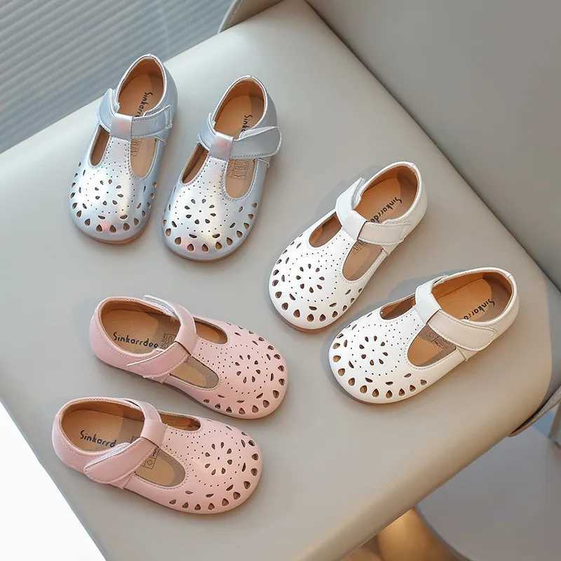 Girls Daily shoe Hook-loop Solid Colors Round Toe Shallow All-match Kids Flat Shoe Anti-slippery Stylish Comfy Children ShoeT250306