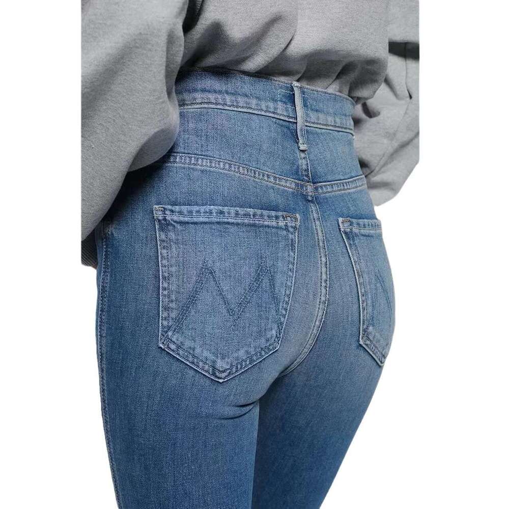 High-Quality Mo New Arrival Elastic Solid Jeans High Waist Quality Slim Fit Small Feet Denim Pants For Women