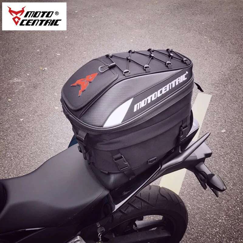 MOTOCENTRIC Motorcycle Back Bags Waterproof Tail Rear Seat Multifunctional Motorbike Helmet Bag Moto Rider Backpack