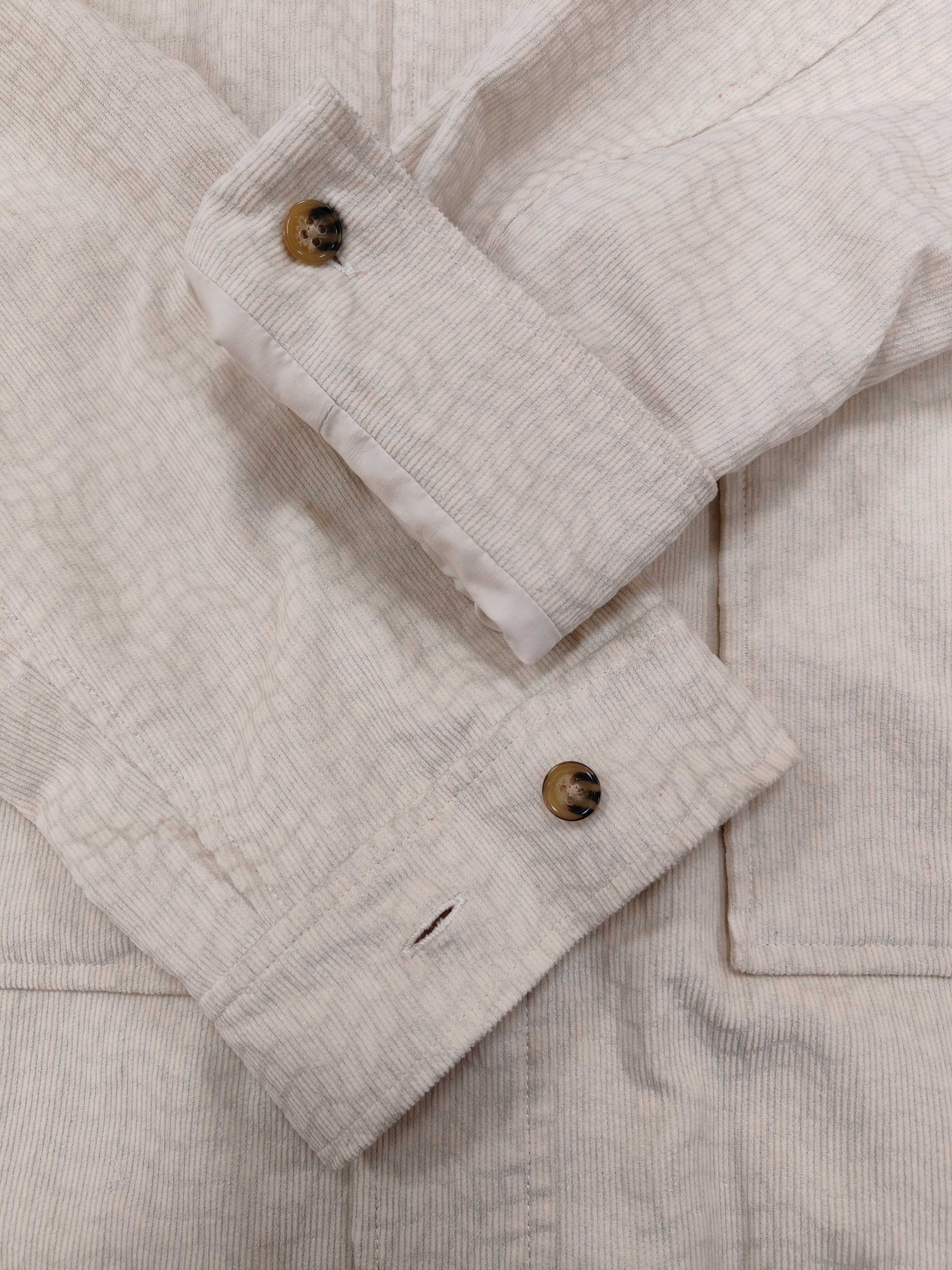 Men's Khaki Patterned Corduroy Embroidery Jacket turndown collar spring autumn causal clothing