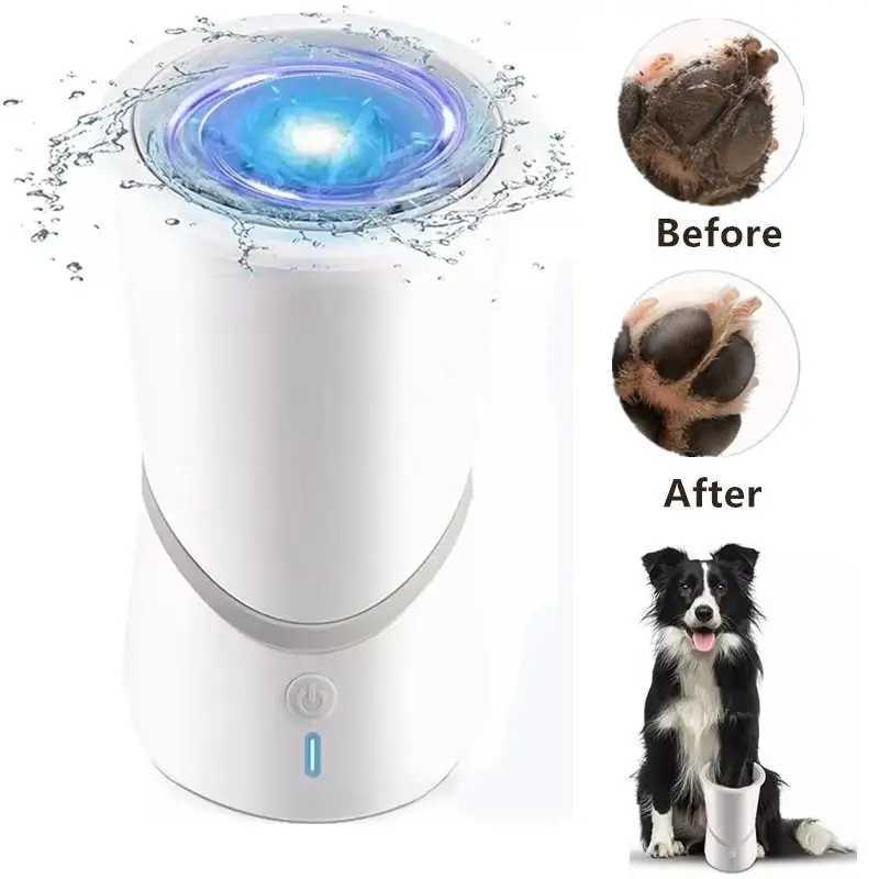 Automatic dog paw cleaner pet foot wash cup portable dog paw cleaner suitable for small and medium-sized dogs silicone dog paw cleaning cup M250306
