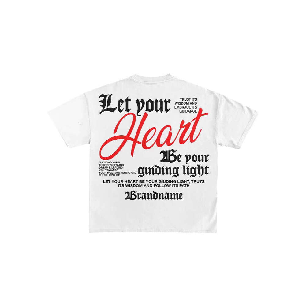 2025 Summer American Printed Pure Cotton T-shirt for Men Women, Loose and Handsome Hip Hop High Street Short Sleeve