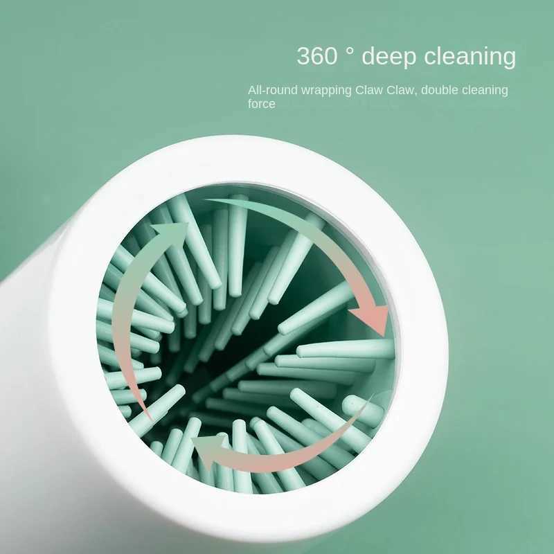 Pet Foot Washer Cup Paw Clean Brush Quickly Wash Dirty Cat Foot Cleaning Bucket Dog Paw Cleaner Silicone Dog Cleaning Supplies M250306