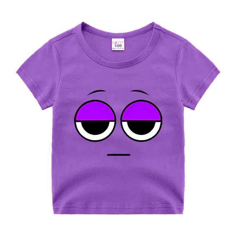 Sprunki Kids Cartoon Cotton T-shirt Summer Anime Printed Tops Children Casual Cute Tee Boy Girl Short Sleeve Clothing Gifts 2025T250306