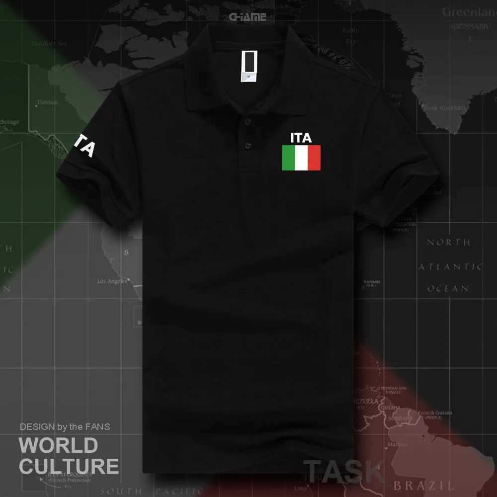 Italy Italian polo shirts men short sleeve white brands printed for country 2017 cotton nation team flag ITA country top X250306