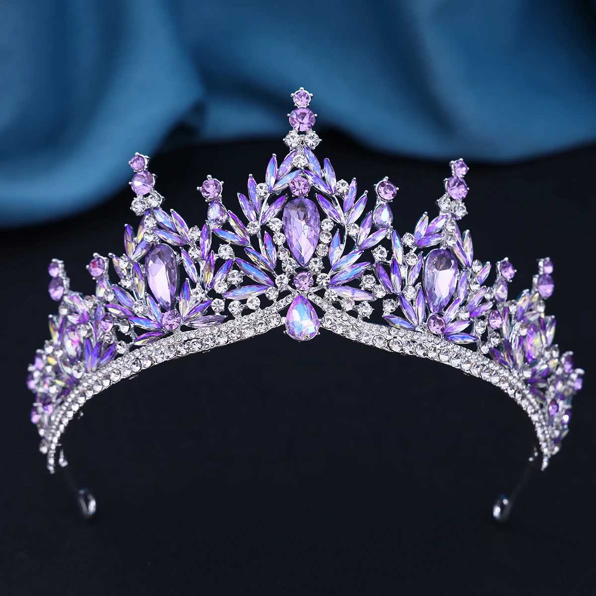 13 Baroque Luxury Crystal Princess Tiara For Wen Wedding Girls Birthday Party Elegant Crown Hair Jewelry Accessories X250306