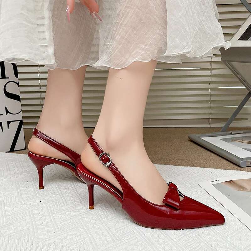 Gladiator 2025 Summer Low Heel Women Sandals Fashion Pointed Toe Dress Street Style Pumps atos De Mujer