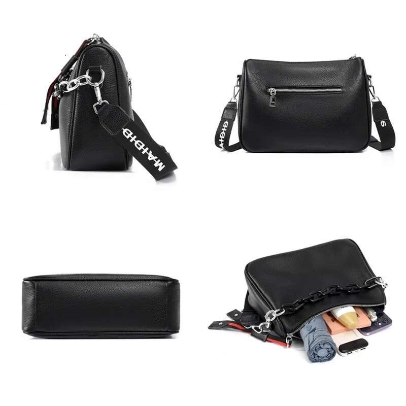 Genuine Tote Bag Women High-Capacity High Quality Cow Leather Handbag Designer Shoulder Messenger Bags Female Sac
