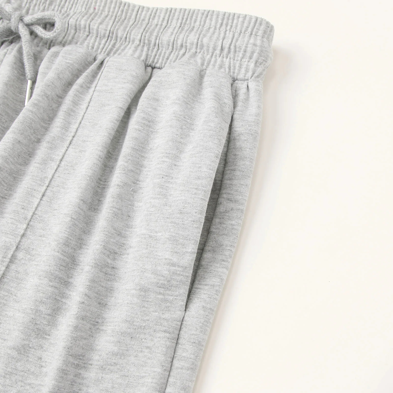 Womens Oversized Wide Leg Pants Lightweight Sweatpants Elastic Drawstring Straight Cotton Fleece Joggers Tech Y2k 250306