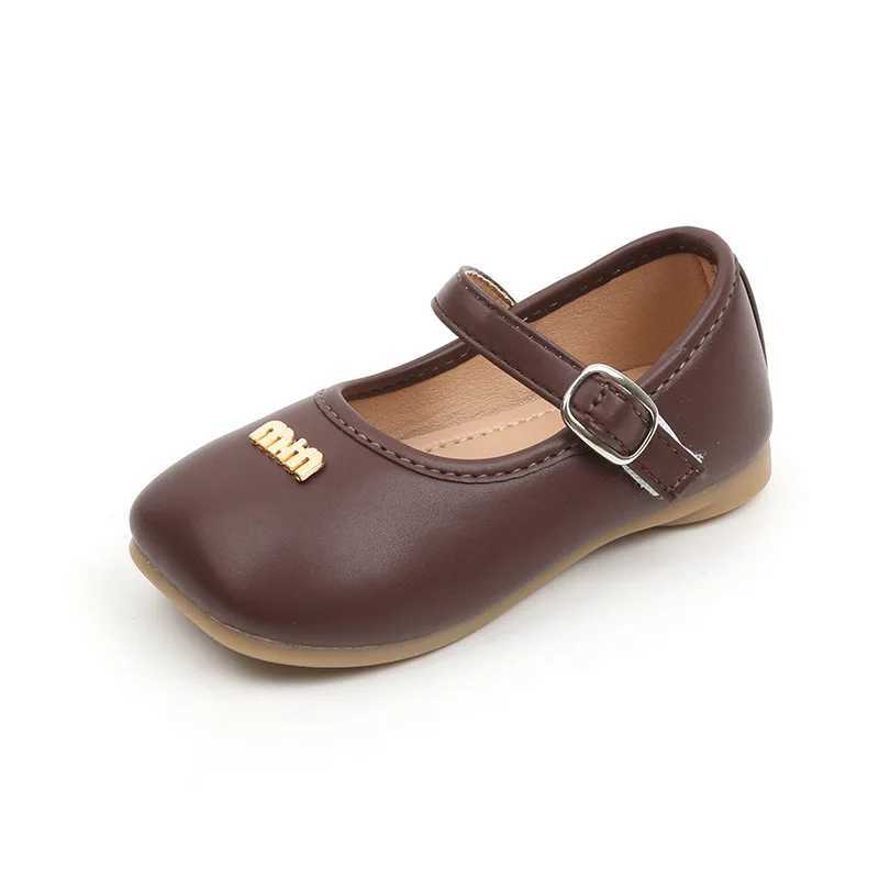 Girls Leather Shoes 2024 Spring Autumn New Soft Sole Small Girls Princess Single Shoes Childrens Performance Shoes J173T250306