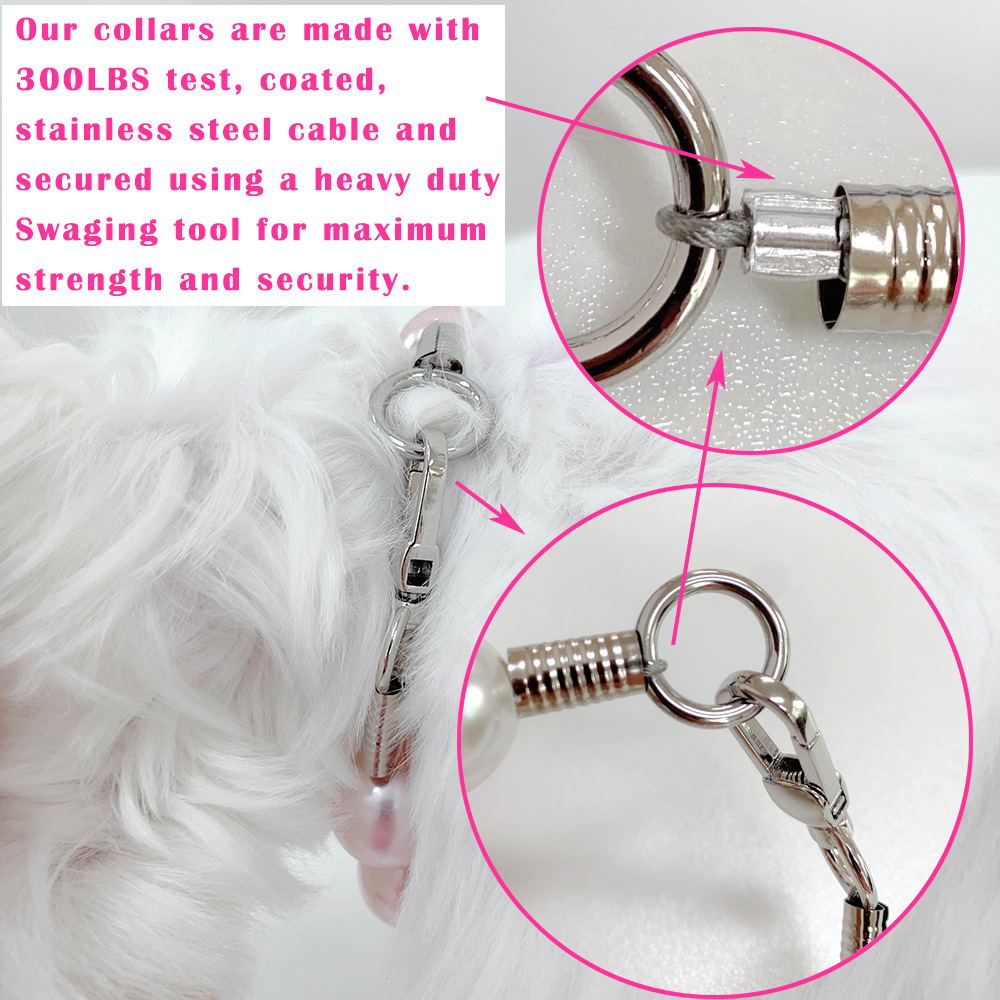 Luxury Pearl Dog Necklace Collar High Quality Pet Collar Decoration Dog Supplies