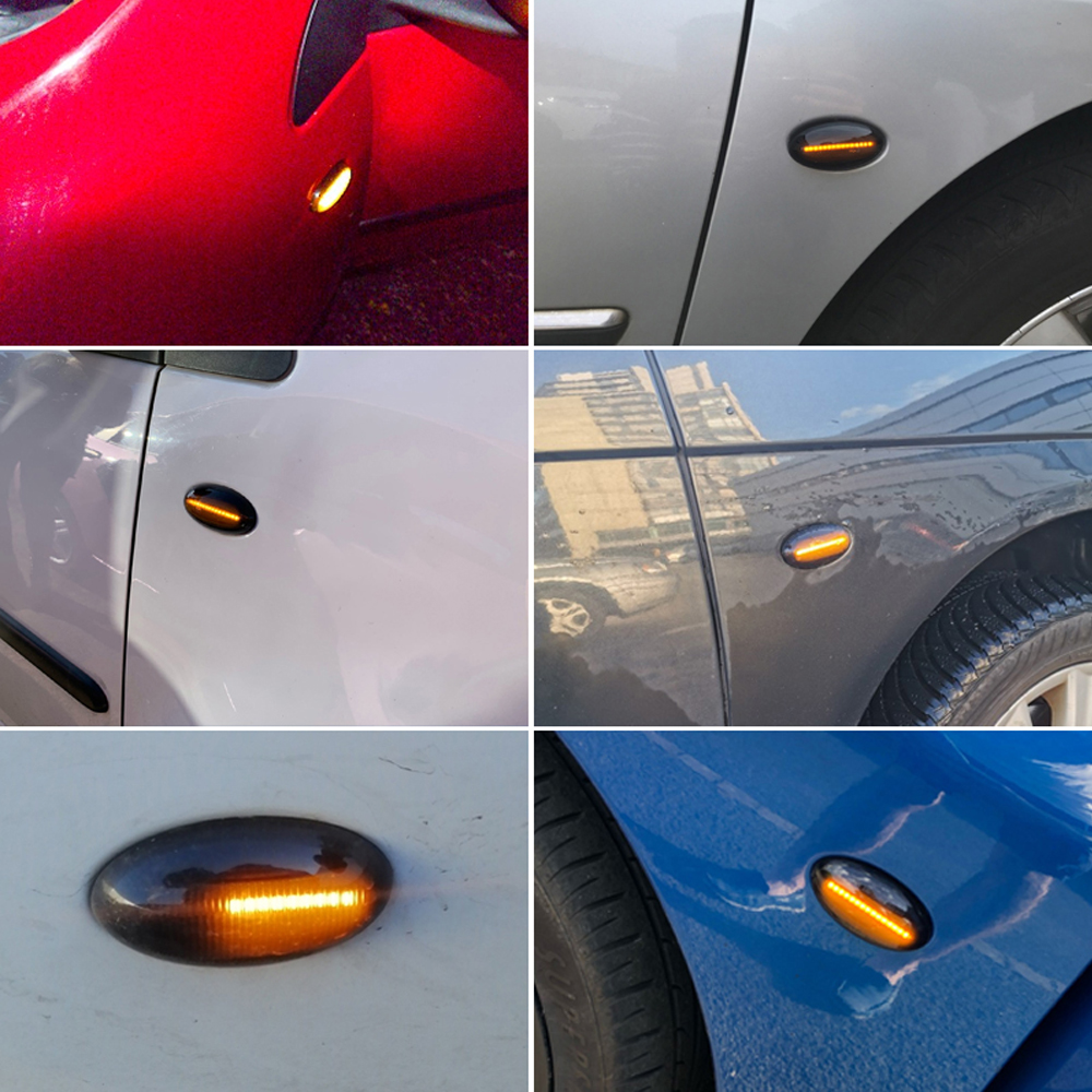 New LED Dynamic Turn Signal Lamp Blinker For Peugeot 307 206 407 107 607 1007 Citroen C1 C2 C3 C5 C6 Side Marker Light