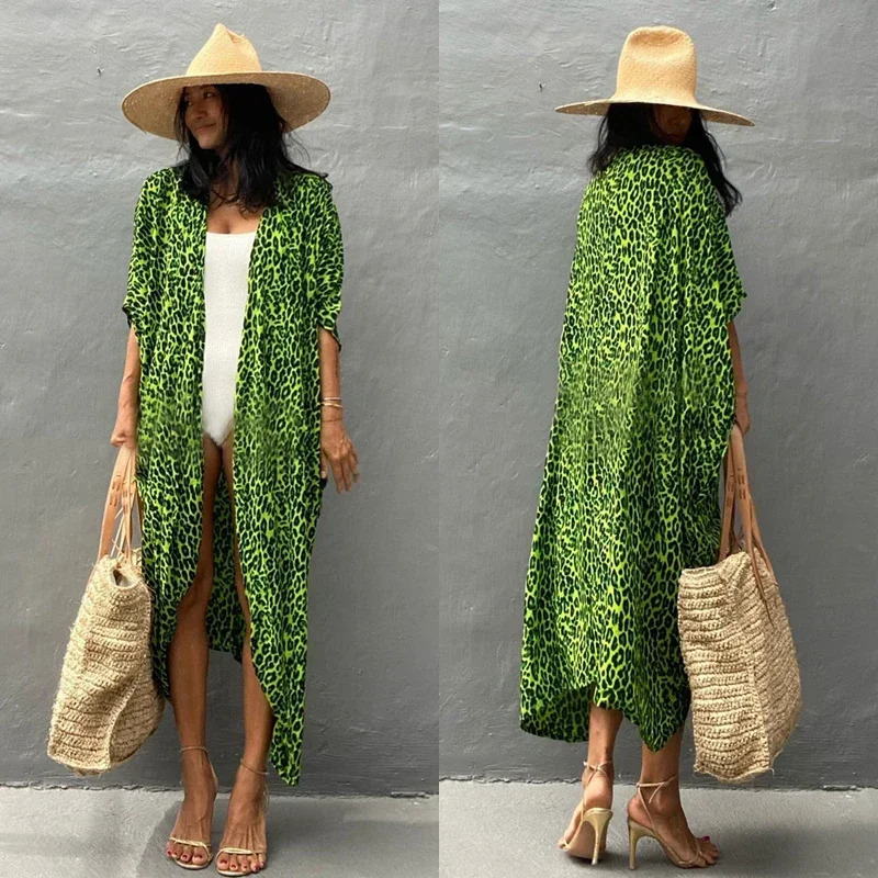 Casual Beach Dress Bohemian Coverups Leisure Womens Swimsuit Loose Style Beachwear Pareo Woman Swimwear Bathing Clothing 250306