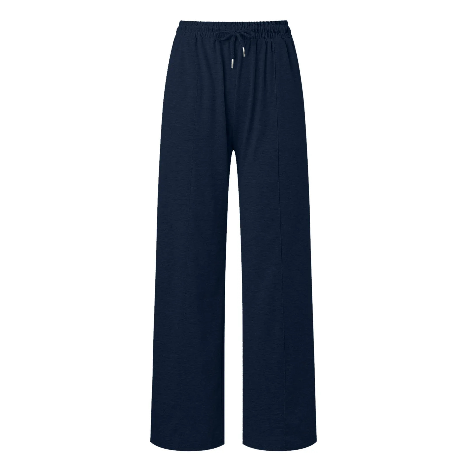 Womens Oversized Wide Leg Pants Lightweight Sweatpants Elastic Drawstring Straight Cotton Fleece Joggers Tech Y2k 250306