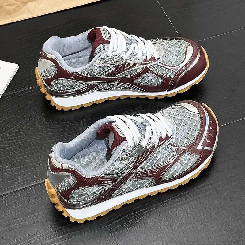 Sneakers Casual Wen Designer Retro Running Shoes Fashion Genuine Leather Fabric Breathable Height Increased Platform Shoes Z250326