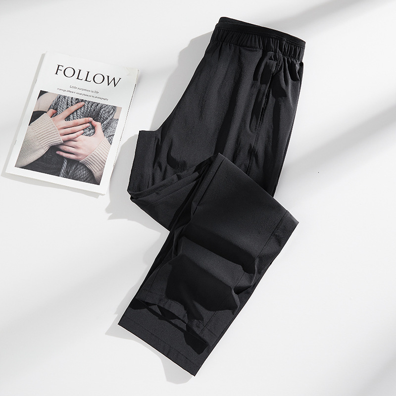 tracksuit Large size quick drying for men, and leisure, outdoor ice silk high elasticity breathable pants, women's straight leg loose sports pant