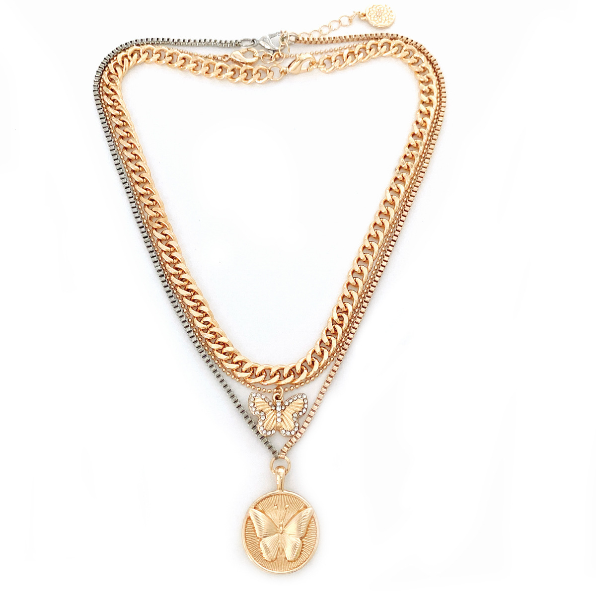 Original Design Fashion Multi-layer Necklace Retro Trend Personality Collarbone Chain Women's Jewelry