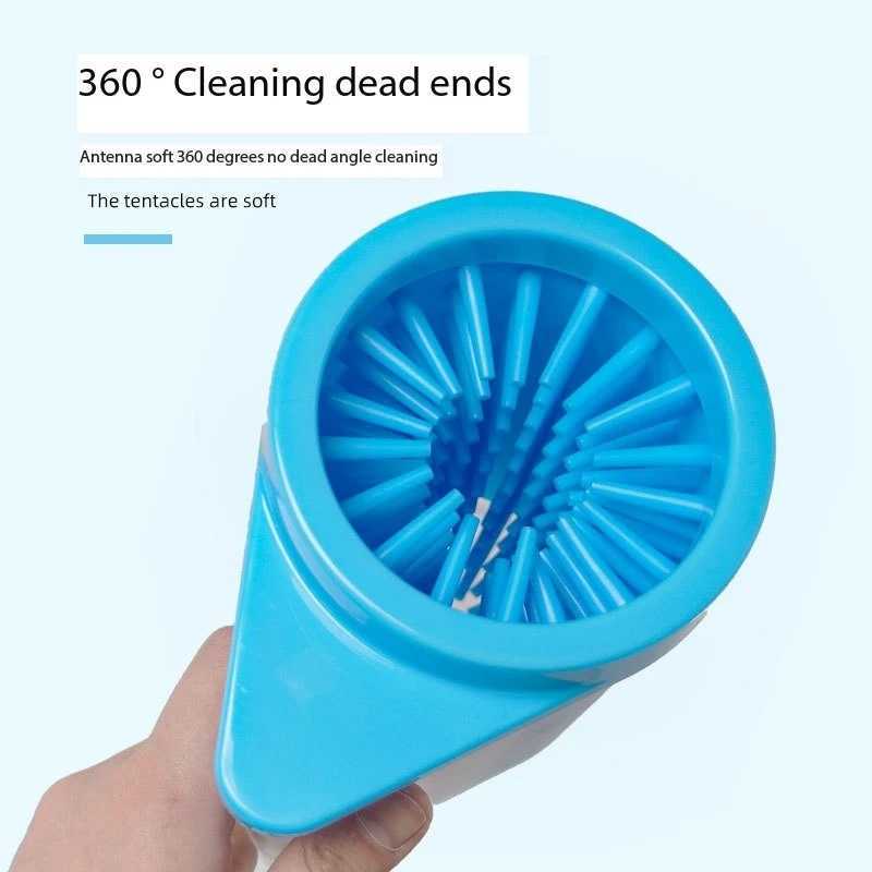 Soft Dog Paw Cleaning Cup Detachable Dog Paw Cleaner 360 Degree Rotating Brush with Handle Easy to Clean Pet Foot Cup for Pet M250306