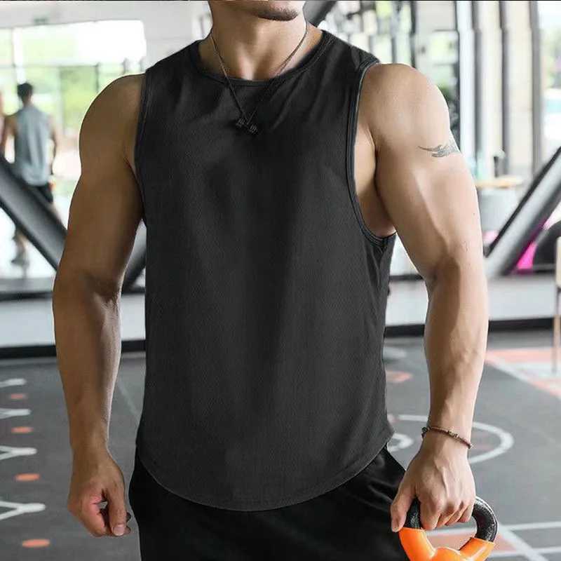 13 Color Men Vests Summer Male O-Neck Sleeveless Solid Breathable Loose Tank Tops QDH-BX1T250318