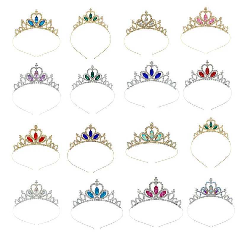 Kids Rhinestone Tiara Princess band for Girls Birthday Accessories Bridal Crystal Crown Tiara Wedding Hair Jewelry X250306