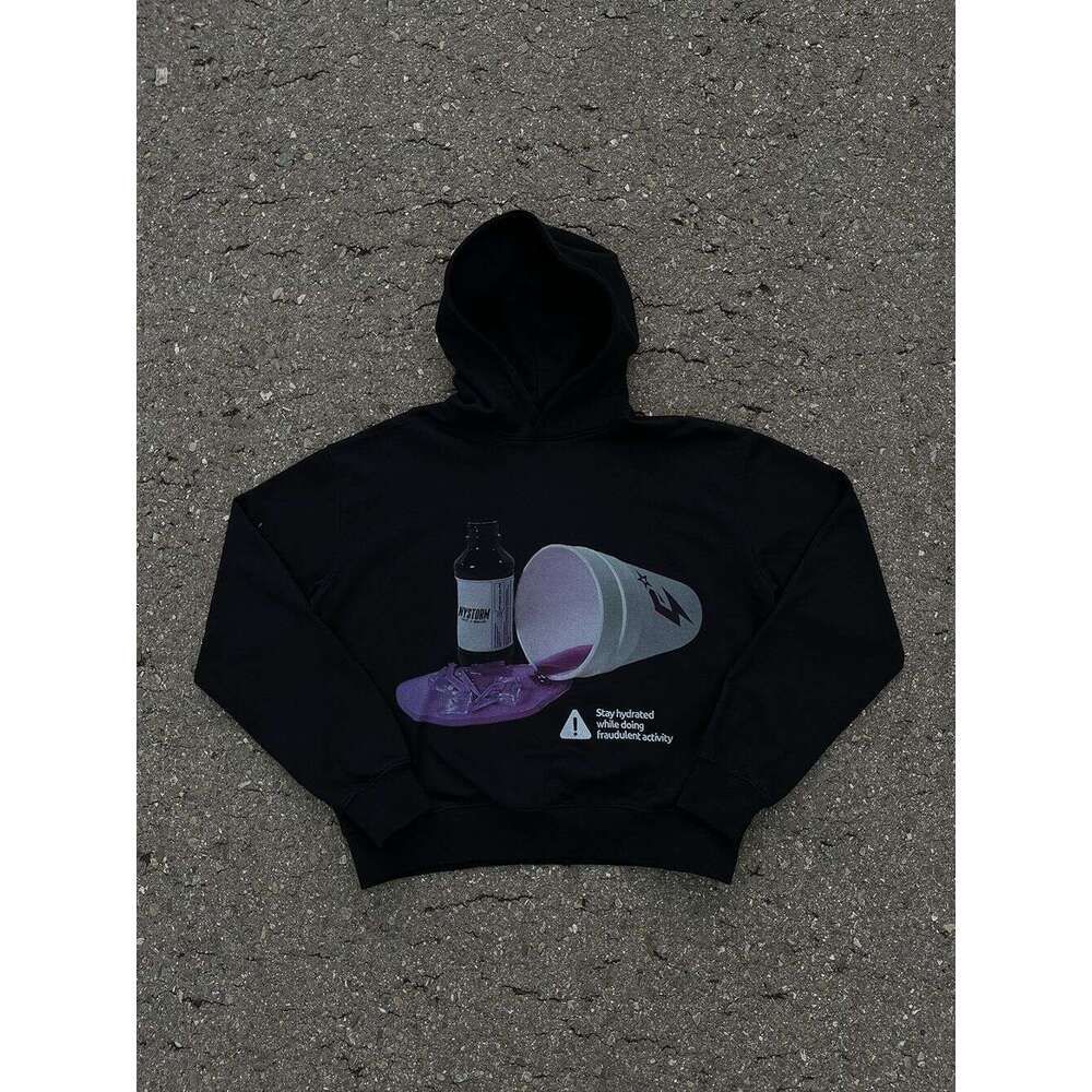 Sweatshirt print zipper long sleeved pullover hoodie sweatshirt jacket trendy street y2k gift for man