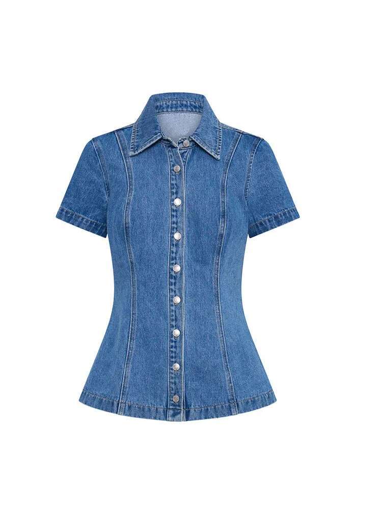 Women Denim Two Piece Sets Single-Breasted Splice Sleeve Jackets Slim Fit Straight Wrap Hip Ultra Short Skirt Female Suits