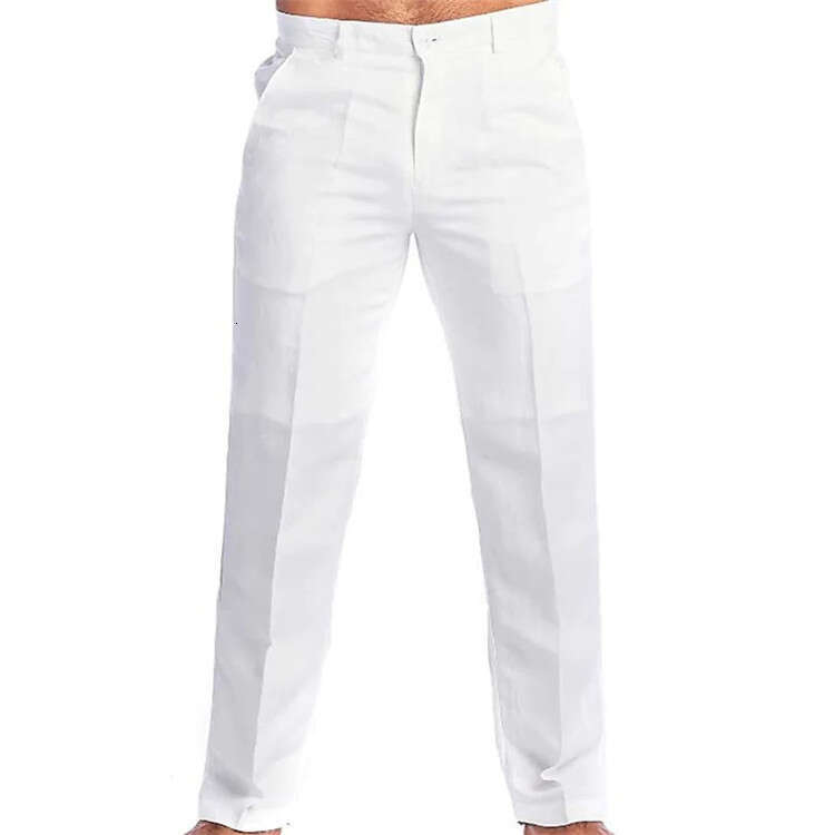Men's Spring and Summer Solid Color en Slanted Pocket Loose Pants 2025 New Casual Versatile Fashion Clothing