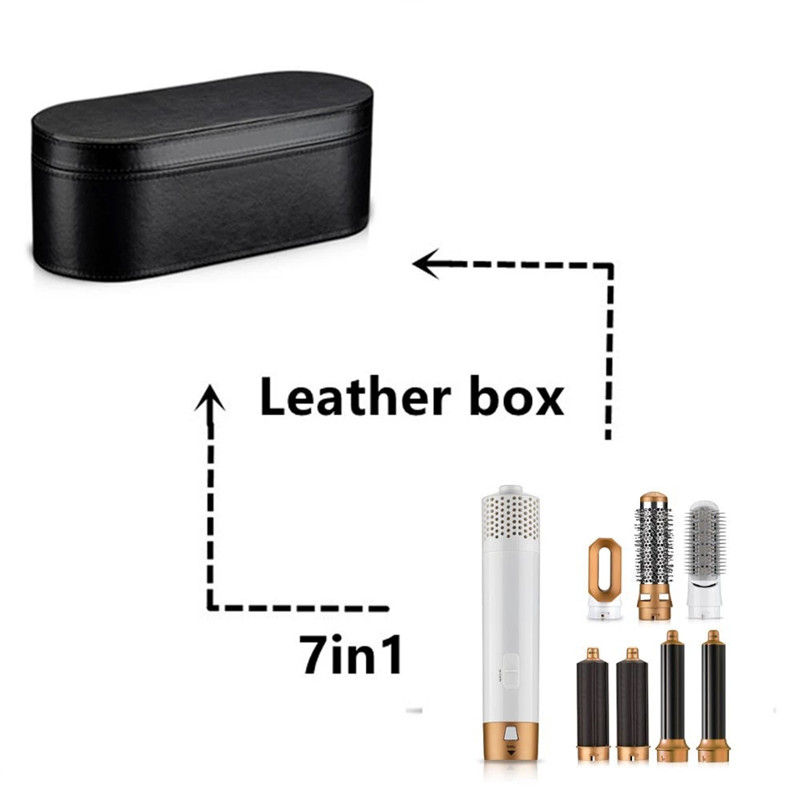 7 In 1 One Step Hair Dryer Volumizer Rotating Hairdryer Curler Comb Curling Brush Dryers For Styling Tool Multi-functional hair dryer