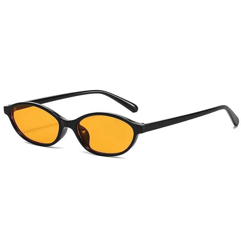 Sexy Small Oval Womens Sunglasses 2024 New Fashion Black Brown Sun Glasses Ladies Shades Trends Summer Unique Eyewear MenXJ250306
