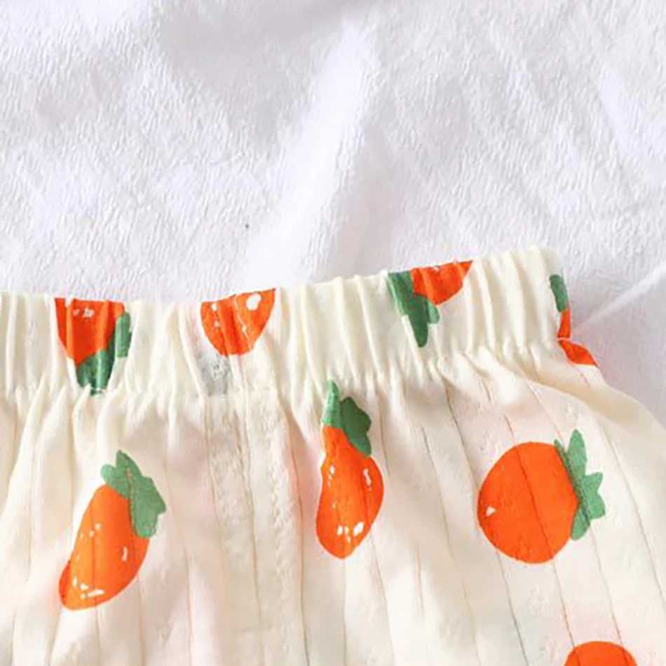 Summer Kids Cotton Long Sleeve and Pants Pajamas Set Soft Breathable Baby Sleepwear Cartoon Bear AC Room Wear Boys Girls Clothes M250306