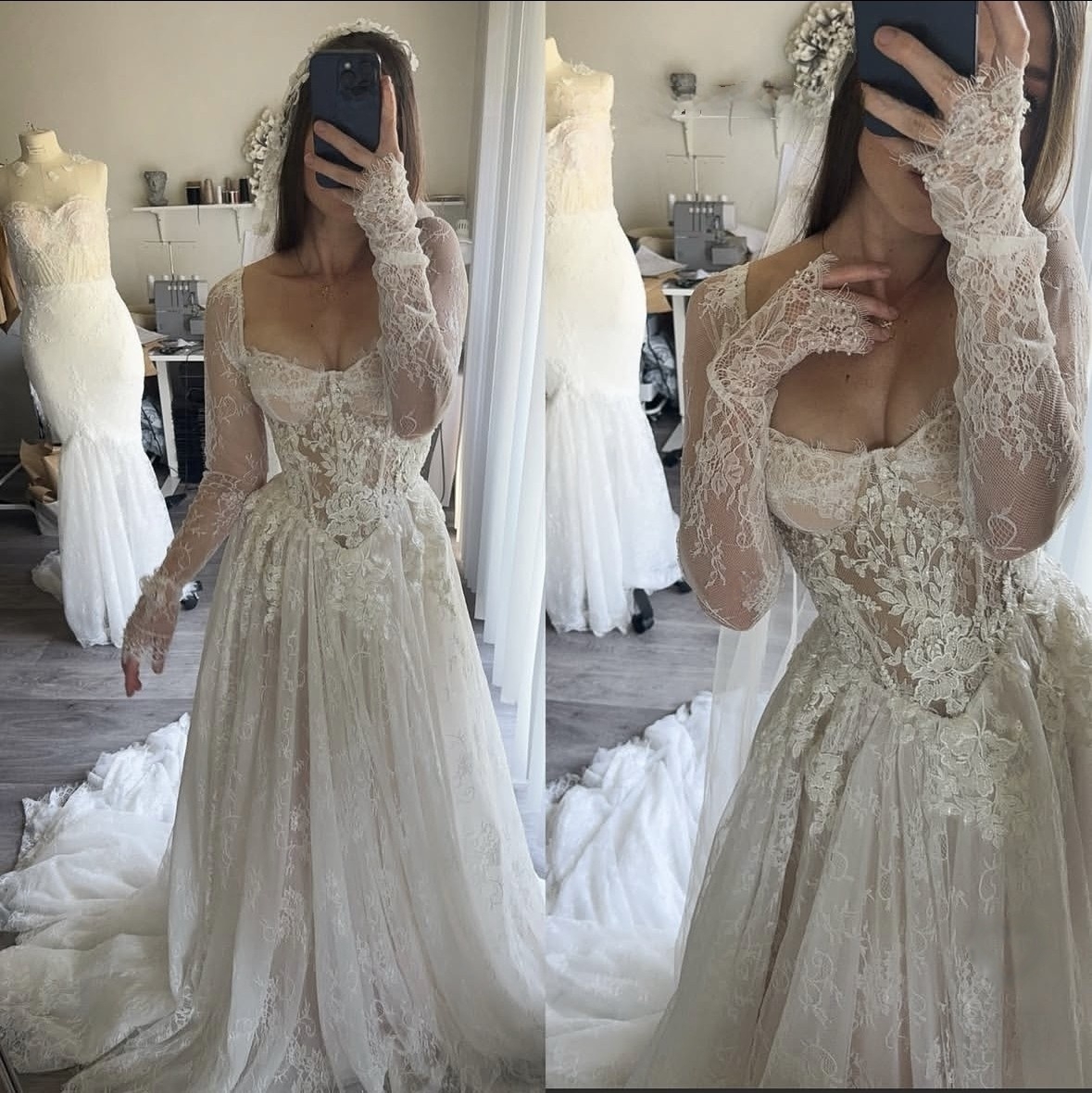 Vintage Princess Lace Wedding Dress Long Sleeves Corset Boho Bridal Gowns A-Line Court Train Country Vestido De Novia 2025