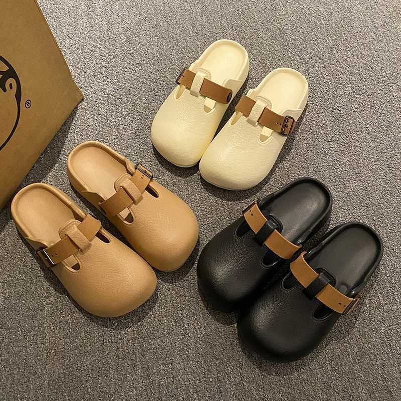 Bebealy Classic Wen s Slippers Wen Garden Shoes EVA Light Beach Sandals With Double Buckle Pool Slippers Shower Shoes Y250306