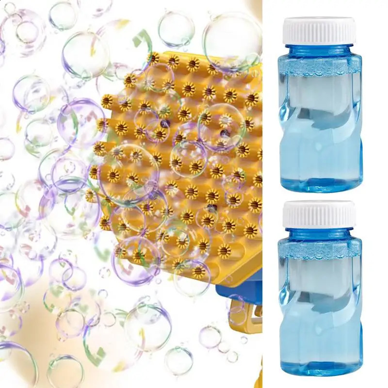 2 Pieces Bubble Solution Refill Of 50ml Refills For Summer Game Toy Solutions Guns Makers 250227