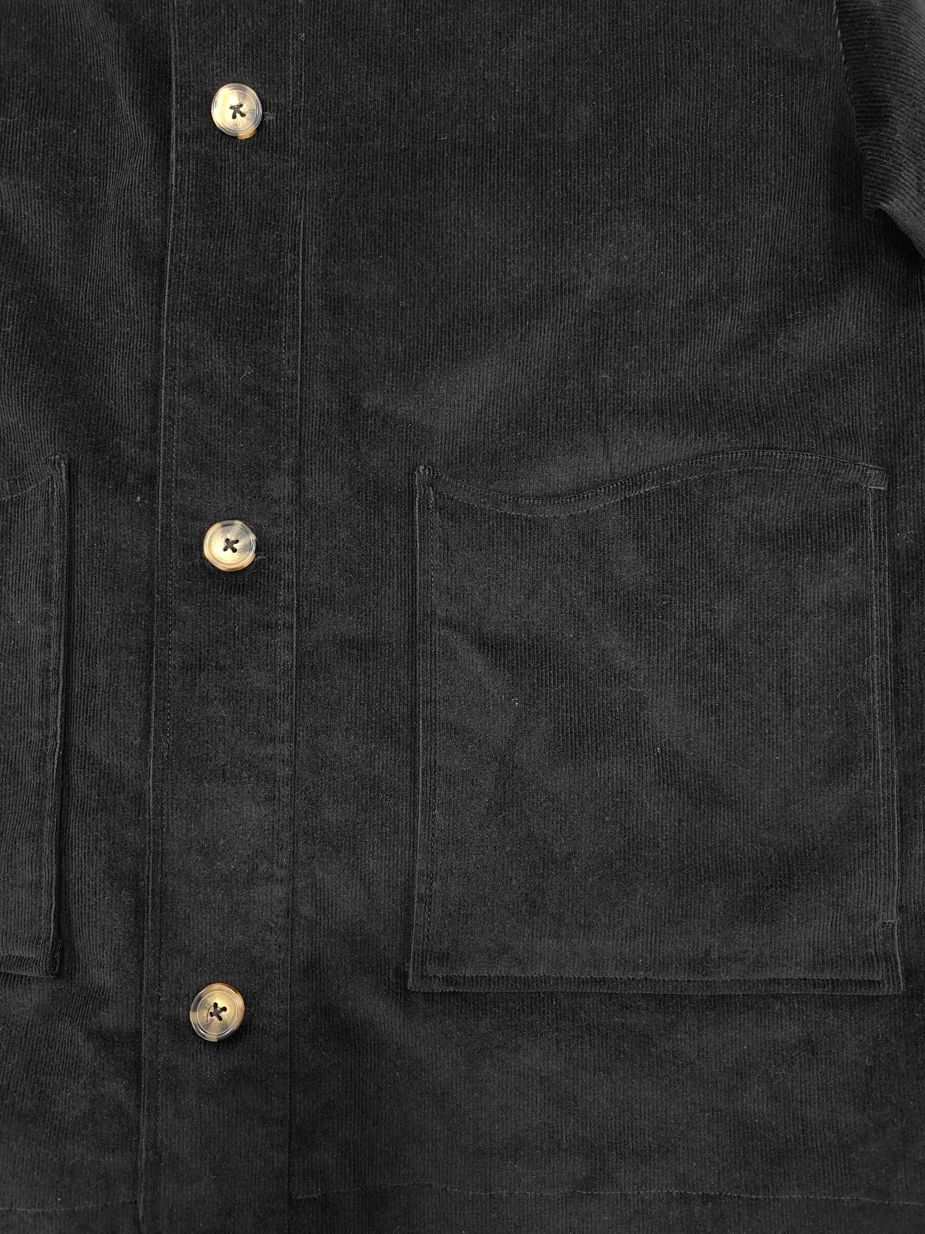 Men's Black Corduroy Jacket Spring Autumn Jacket with Internal drop pocket