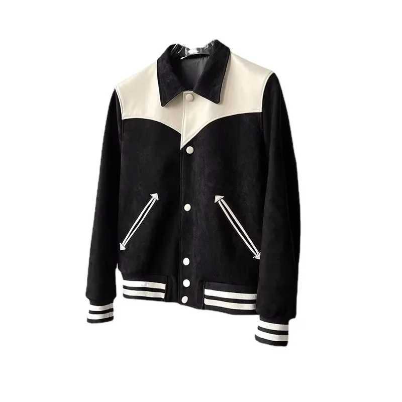 Trendy Long Sleeve Lapel Jacket For Men Casual Artistic Autumn Winter New Arrival Cool Motorcycle Leather OuterwearT250306