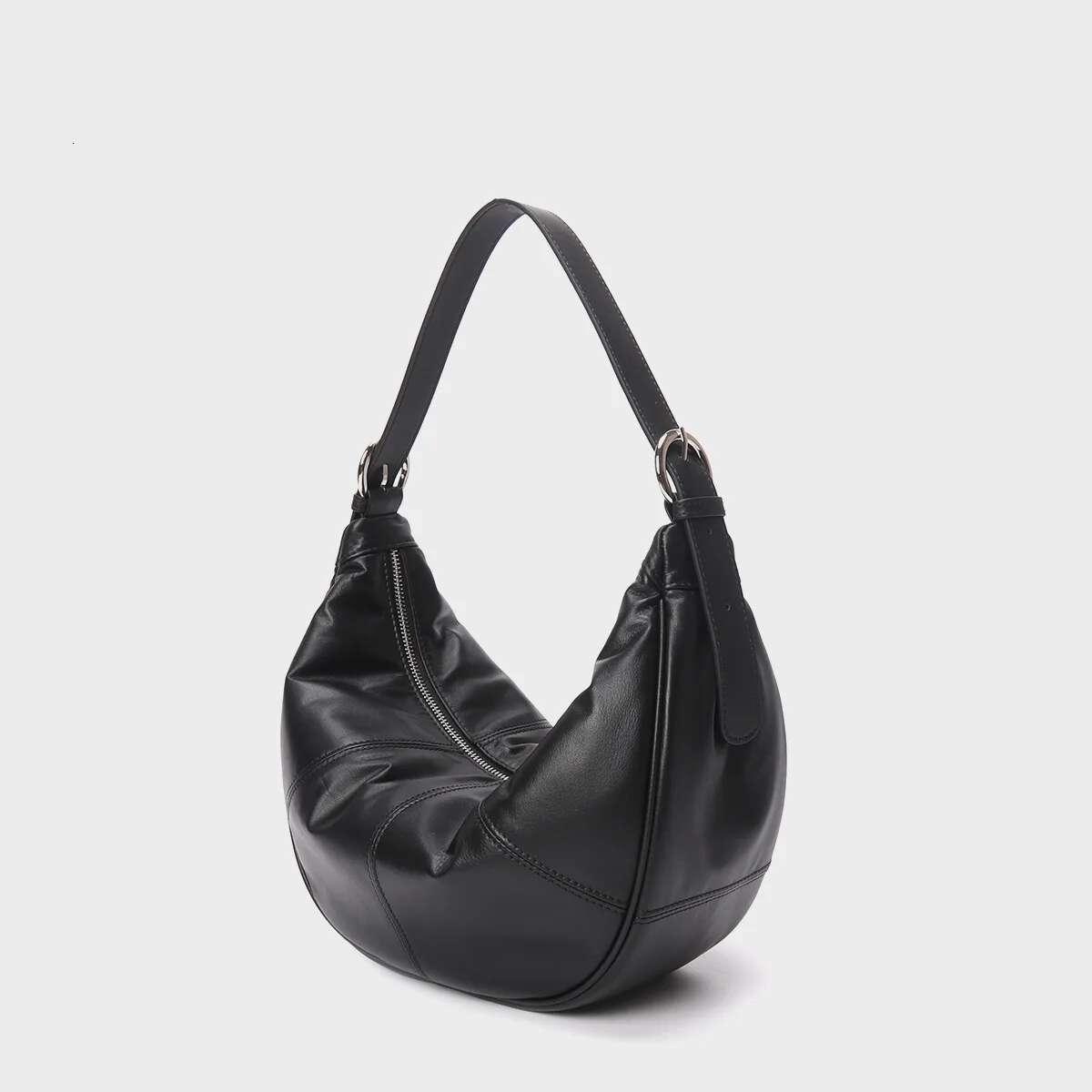 Lazy Style Natural Lambskin Women Underarm Shoulder Dumpg High Quality Leather Patchwork Female Crossbody Hobo Bag