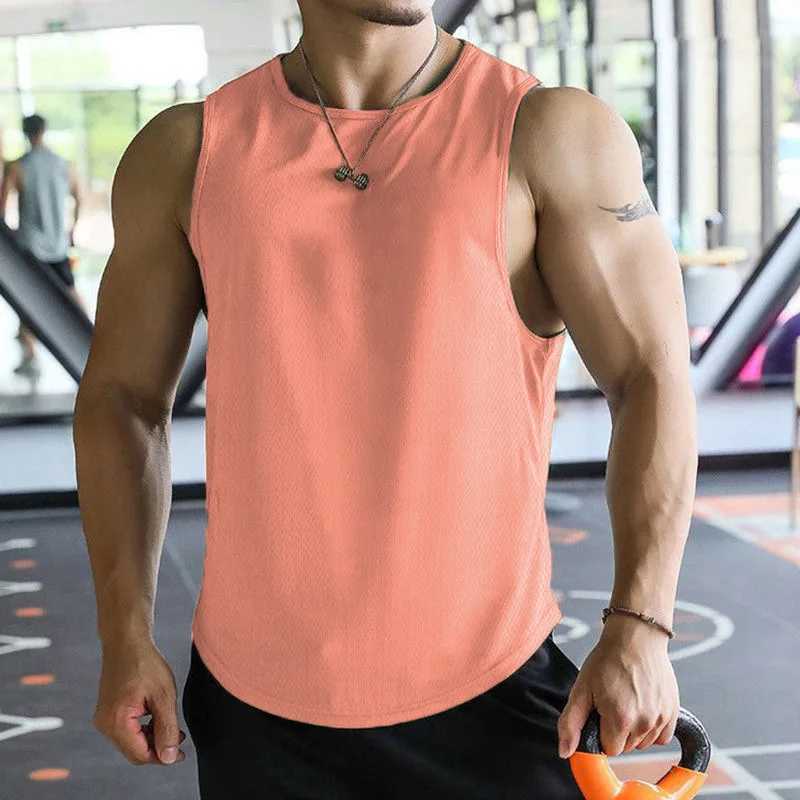 13 Color Men Vests Summer Male O-Neck Sleeveless Solid Breathable Loose Tank Tops QDH-BX1T250318