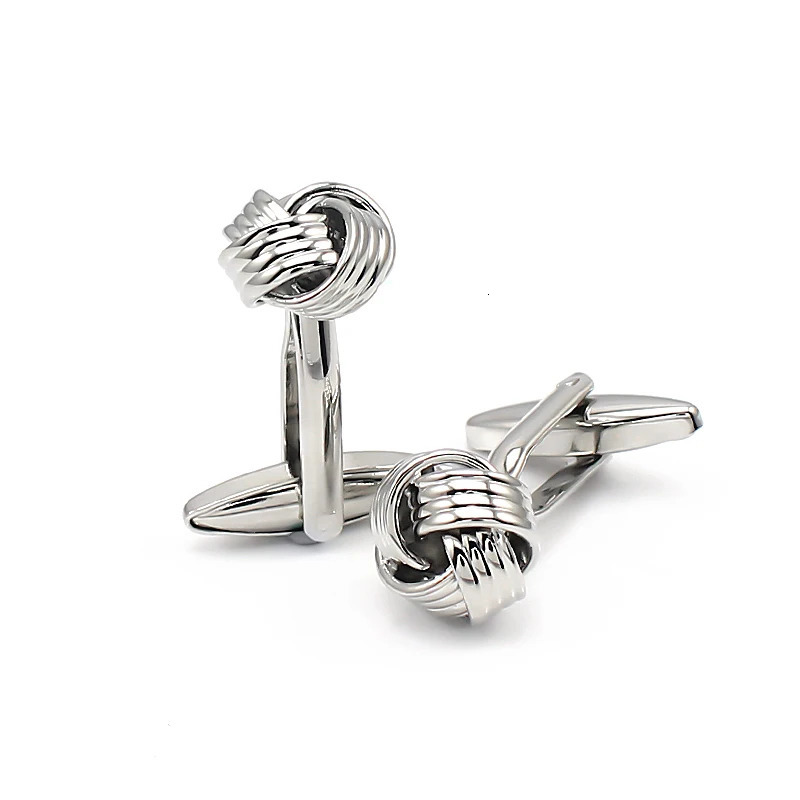 High-End Fashion Mens Shirts Cufflinks Geometric n Silver Color Round Groom Wedding French Cuff link Fathers Day 250227